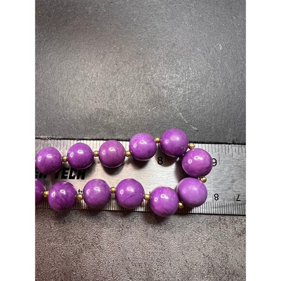 NEW Phosphosiderite graduated beaded necklace in vermeil - Picture 3 of 14